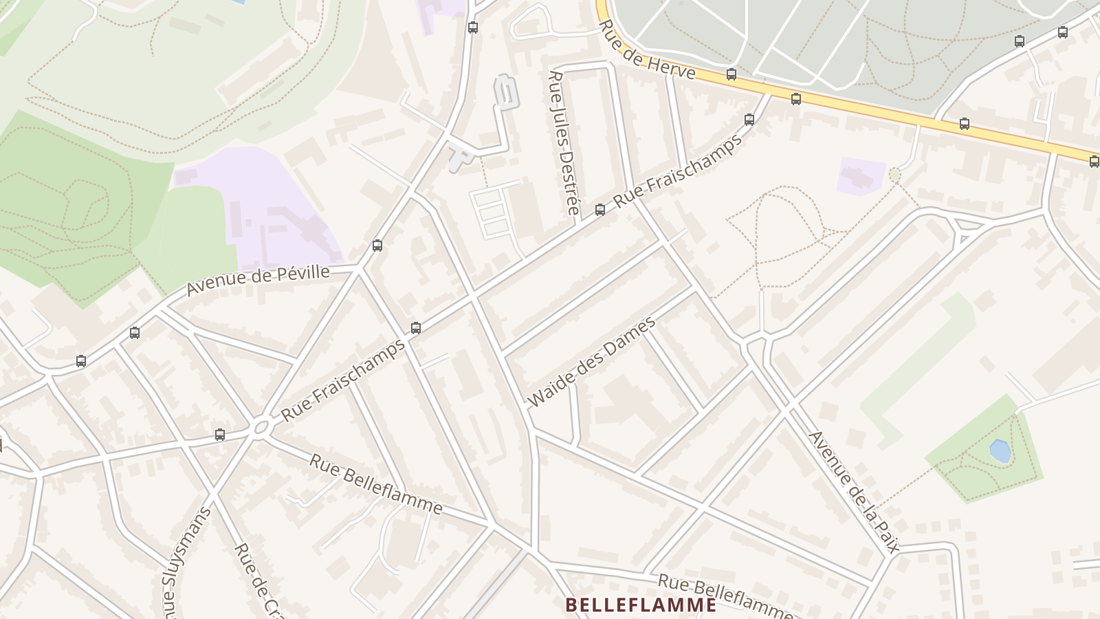 Locatiekaart van de praktijk, Rue de la Forge 16, 4030 Grivegnée (Luik).